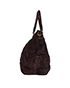 Quilted Suede Shoulder Bag, bottom view